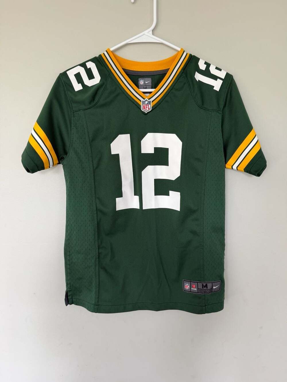 Nike Green Bay Packers Aaron Rodgers 12 Size M Youth Jersey